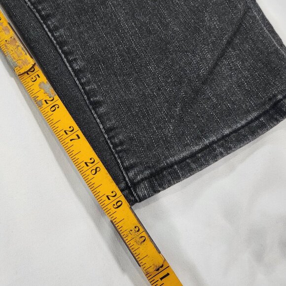 Men's Ripped Black Jeans with Red under - Picture 2 of 5